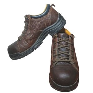Timberland PRO Women's Steel Toe Work Shoe Brown Leather Short Work Boot…